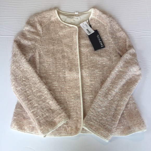 Bianca Fuzzy Light Pink Cardigan Sz 12 NWT - Picture 2 of 8